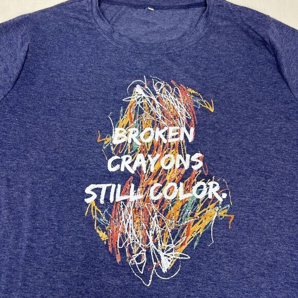 Broken Crayons Still Color Mental Shirt, Health Awareness T-Shirt, Unisex - Picture 3 of 9